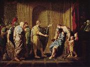 Kleombrotos sent into Exile by Leonidas II, Benjamin West